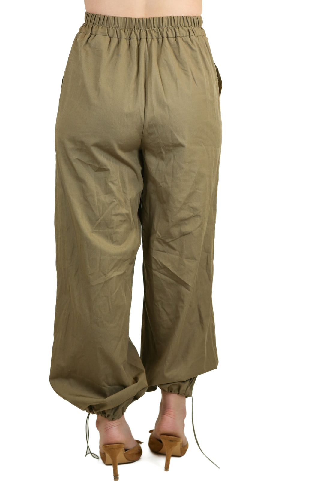 Zara Army Green Drawstring Leg Jogger Pants NWT (XS;Retail $50)