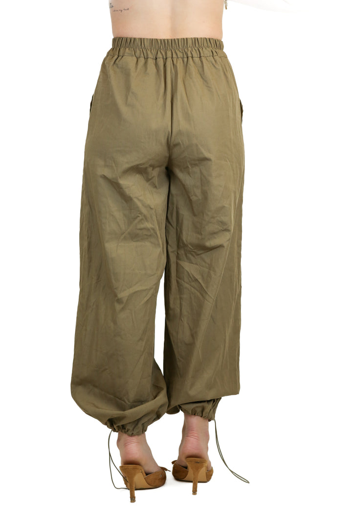 Zara Army Green Drawstring Leg Jogger Pants NWT (XS;Retail $50)