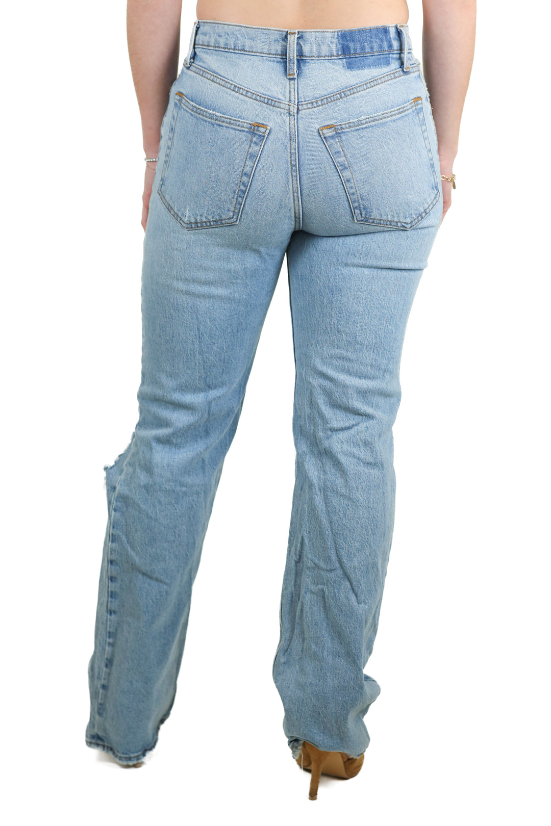 Abercrombie & Fitch The '90s Relaxed High Rise Light Wash Jean (26)