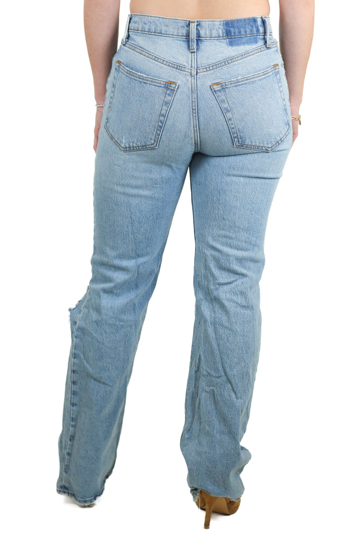 Abercrombie & Fitch The '90s Relaxed High Rise Light Wash Jean (26)