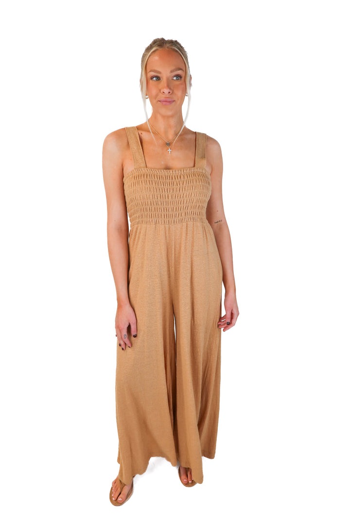 Free People Tan Jumpsuit (XS)