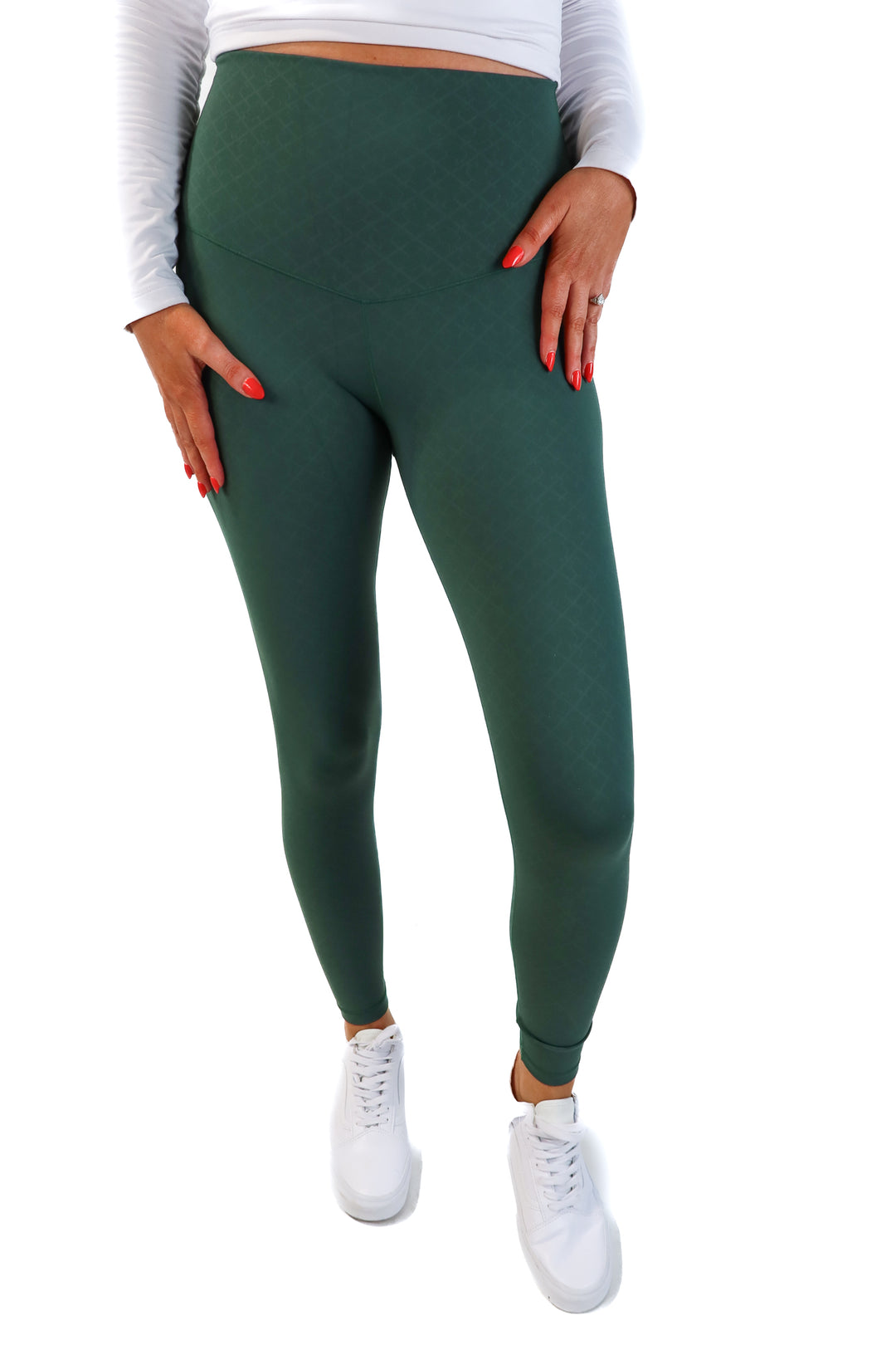 Shefit green patterned leggings (m; retails for $68)