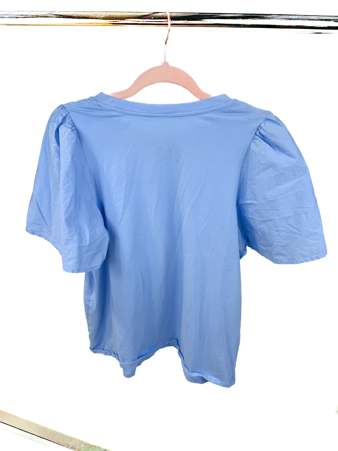 a new day blue puff sleeve top (L)