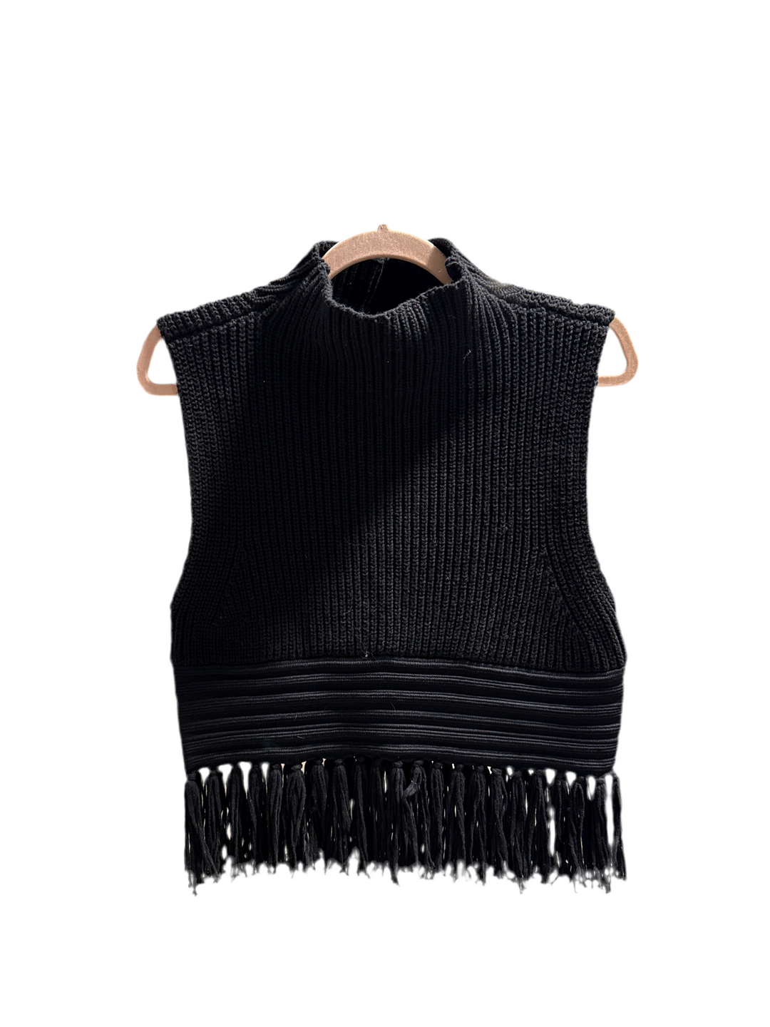 SOLD: Fore black knit mock neck (S)