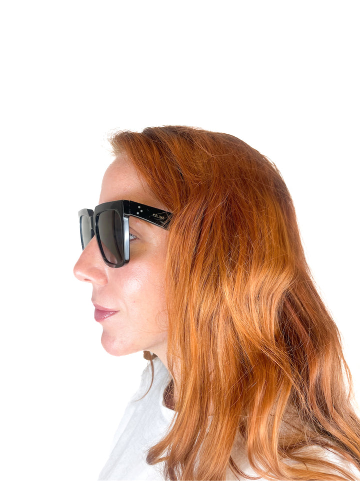 Celine Black Oversized Square Sunglasses