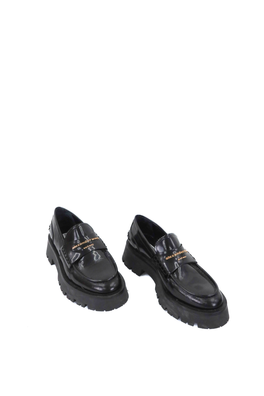 alexander wang black platform loafers (37/ US7; retail $1,182)