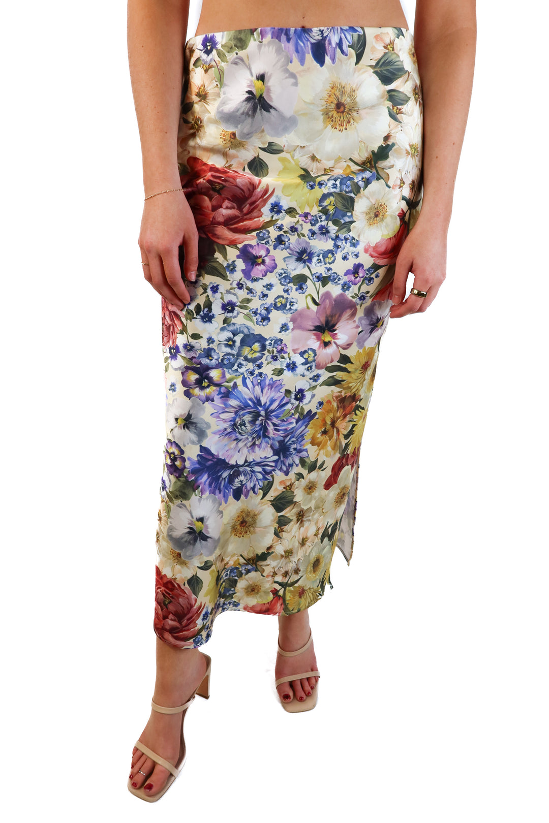 Express Floral Skirt (M; retail $88)