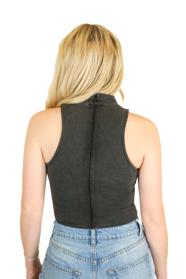 Manière De Voir dark grey mock neck body suit (6)*