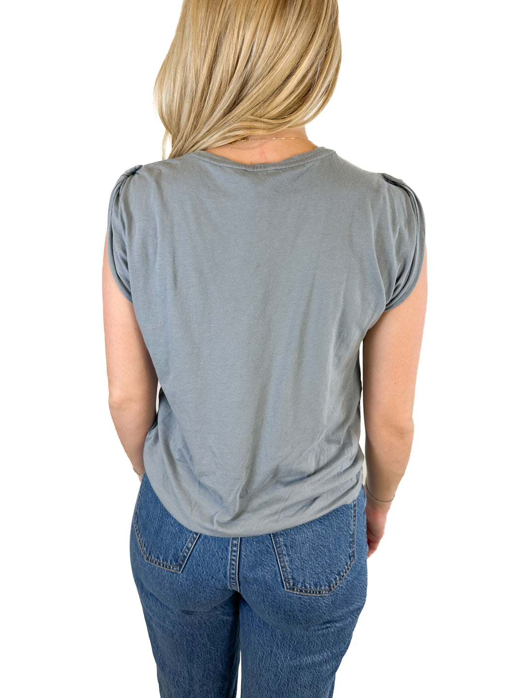 Express Blue Sleevless T-Shirt (XS)
