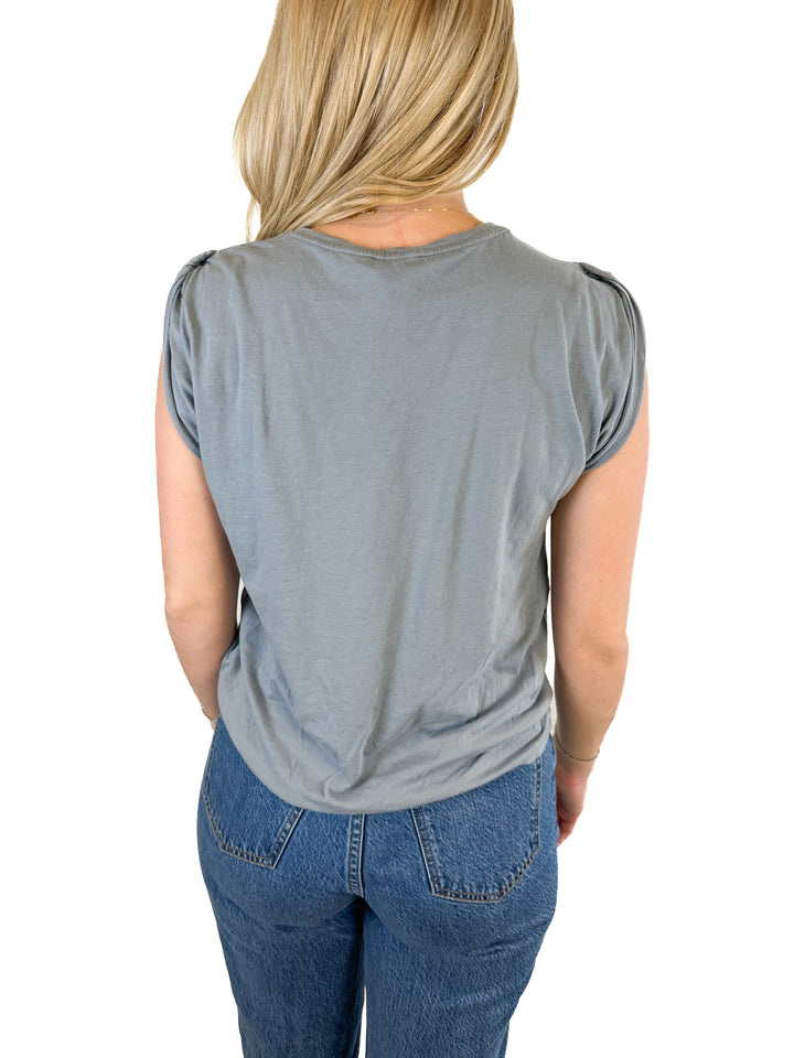 Express Blue Sleevless T-Shirt (XS)