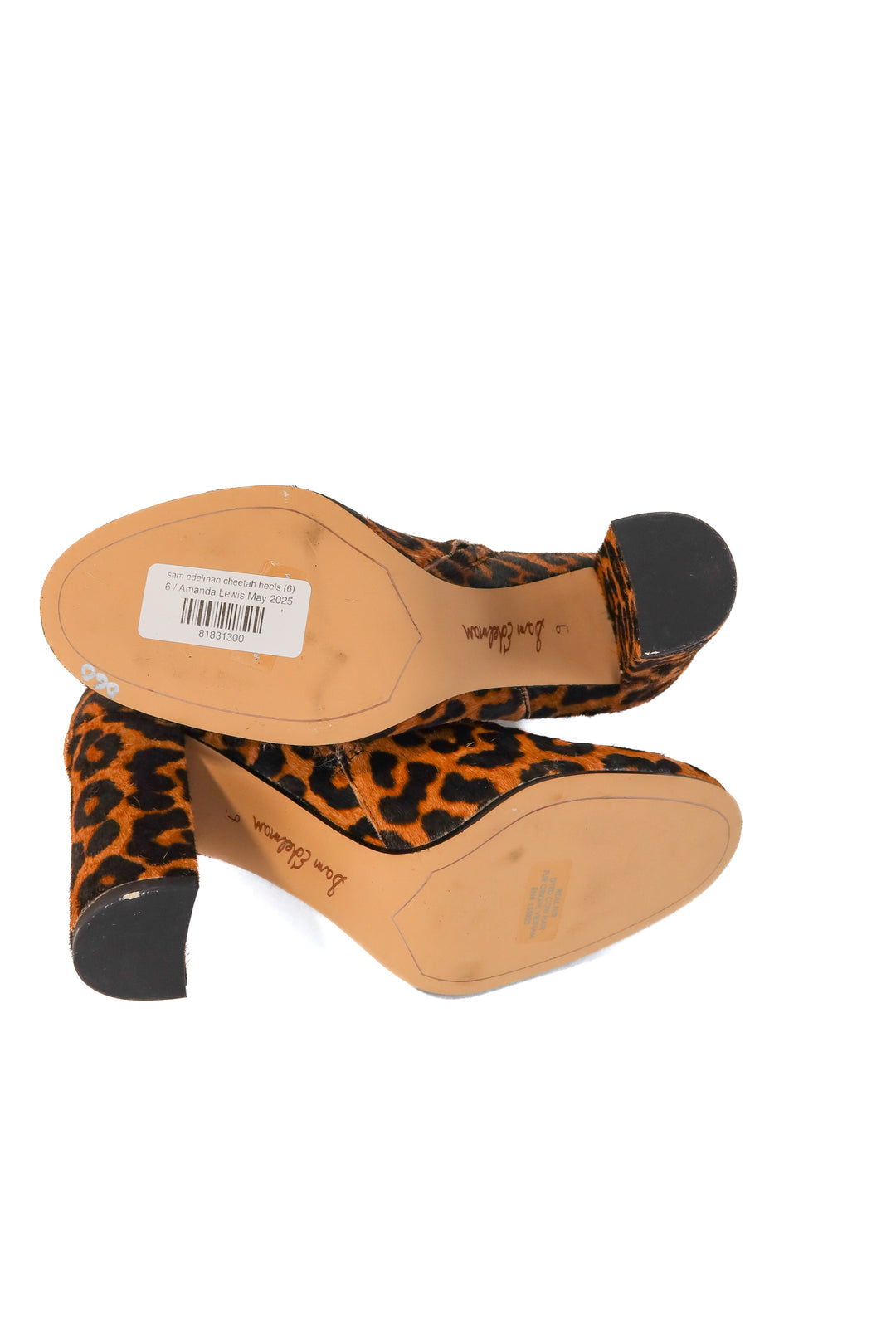 sam edelman cheetah heels (6; retail $160)