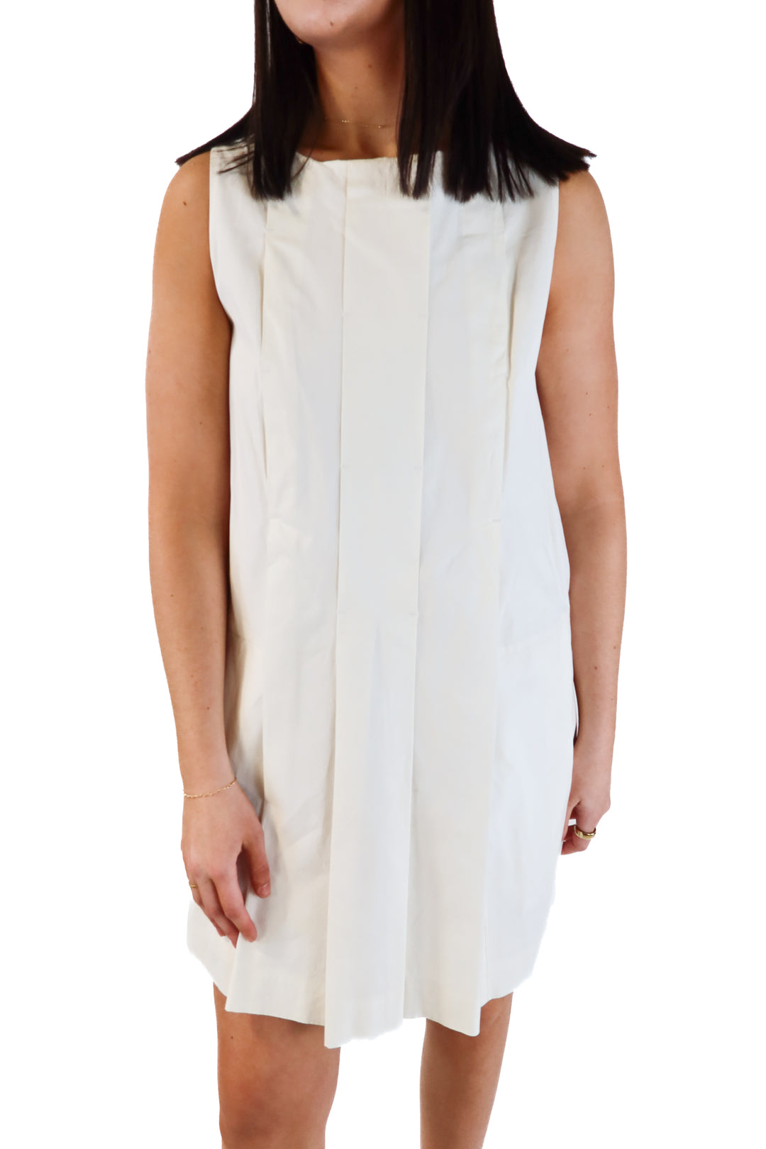 Marc Jacobs Cream Pleated Mini Dress NWOT (M; retail $795)