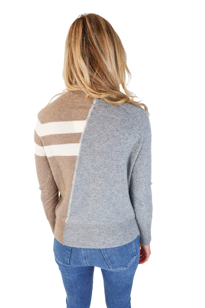 27 Miles Taupe/Grey Cashmere Sweater (S; retails $195)