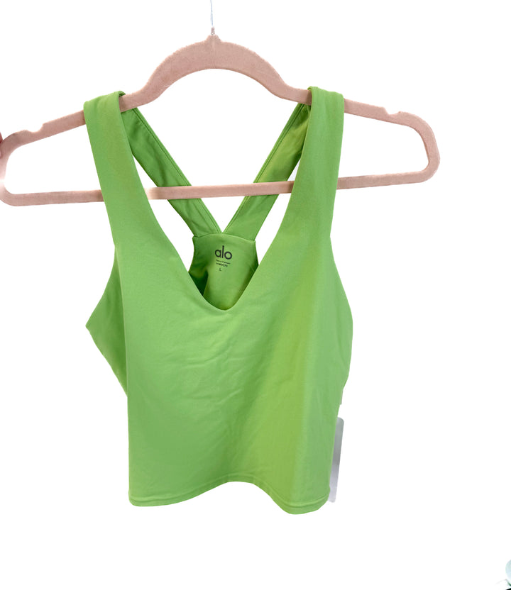 Alo green v neck top NWT (L; retail $72)