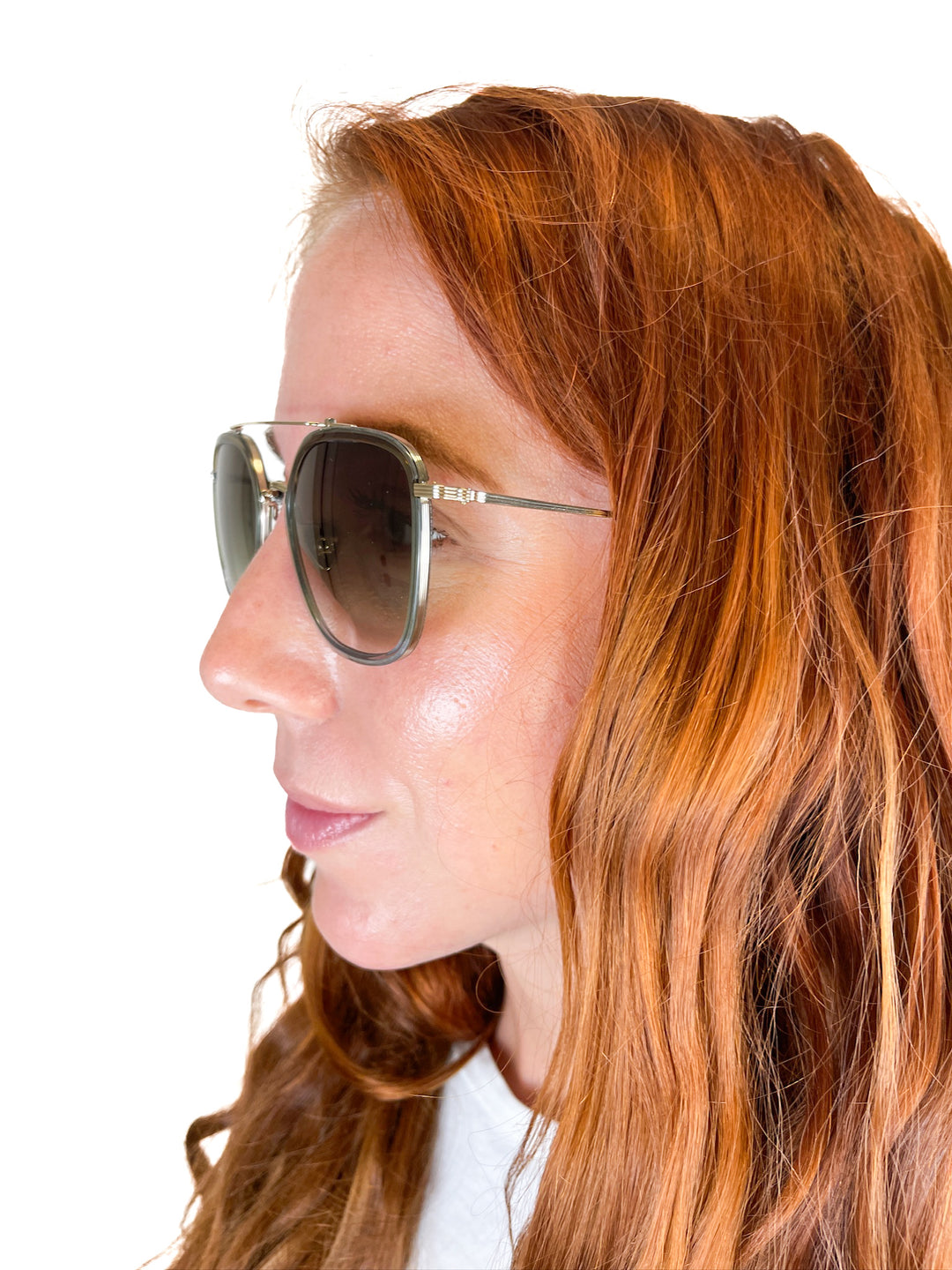 Krewe Gray and Metal Sunglasses