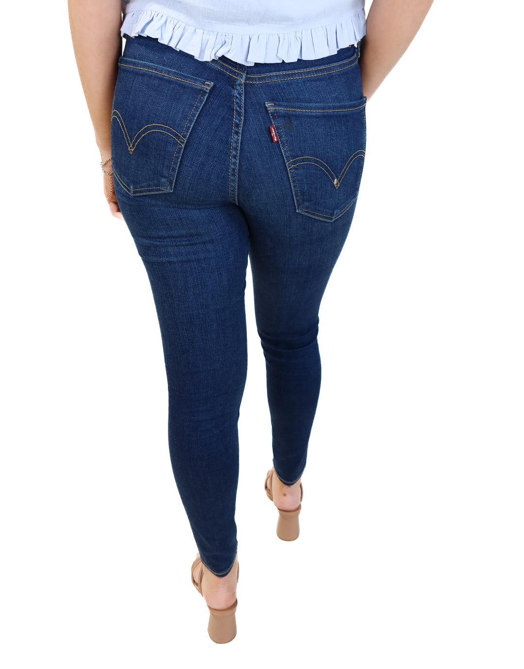 Levi’s dark wash mile high super skinny jean (26)