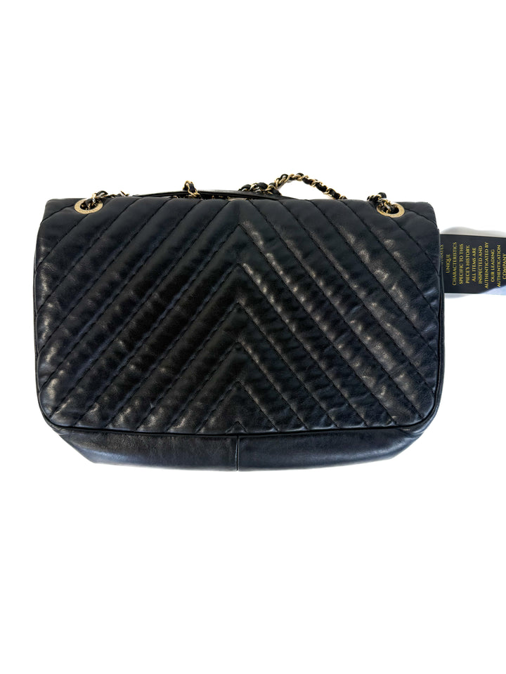 Chanel Quilted Chevron in Black (est. retail today $8,200)