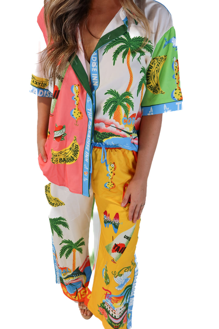 Perbai tropical pant/top set NWT (xl)