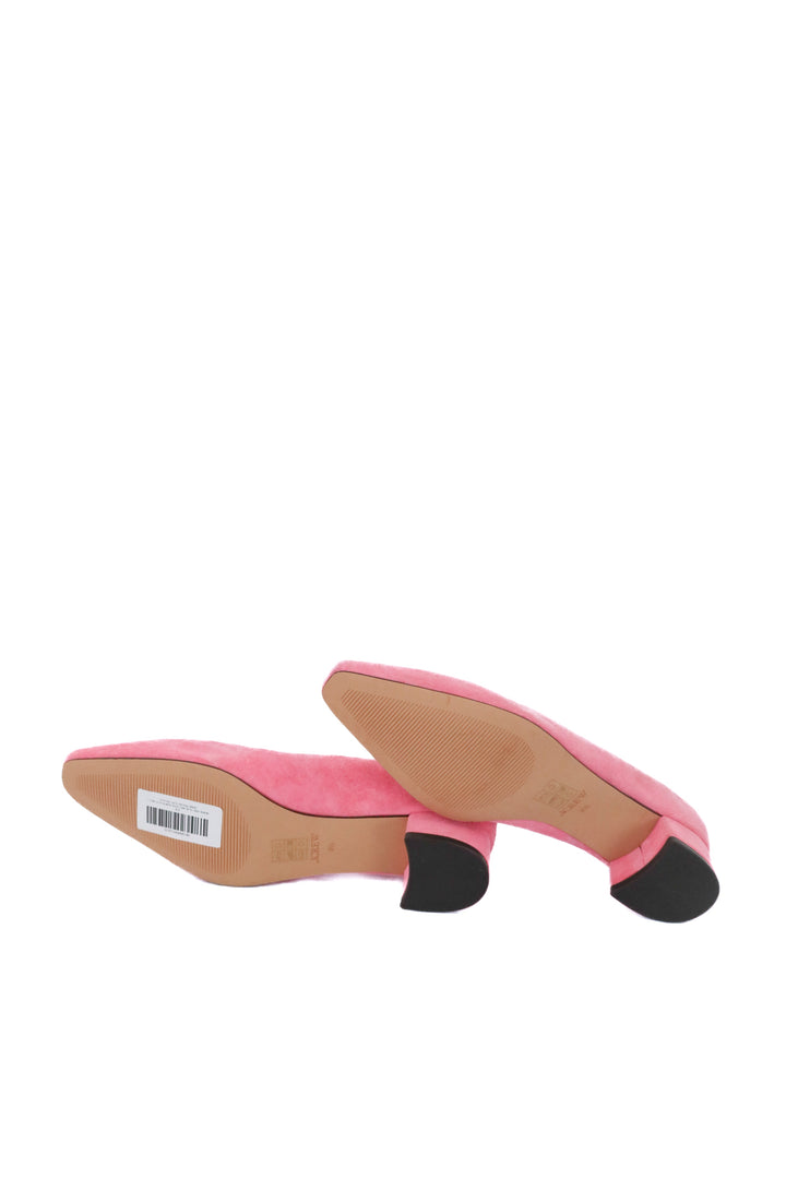 j.crew pink suede block heel (9.5; retail $248)