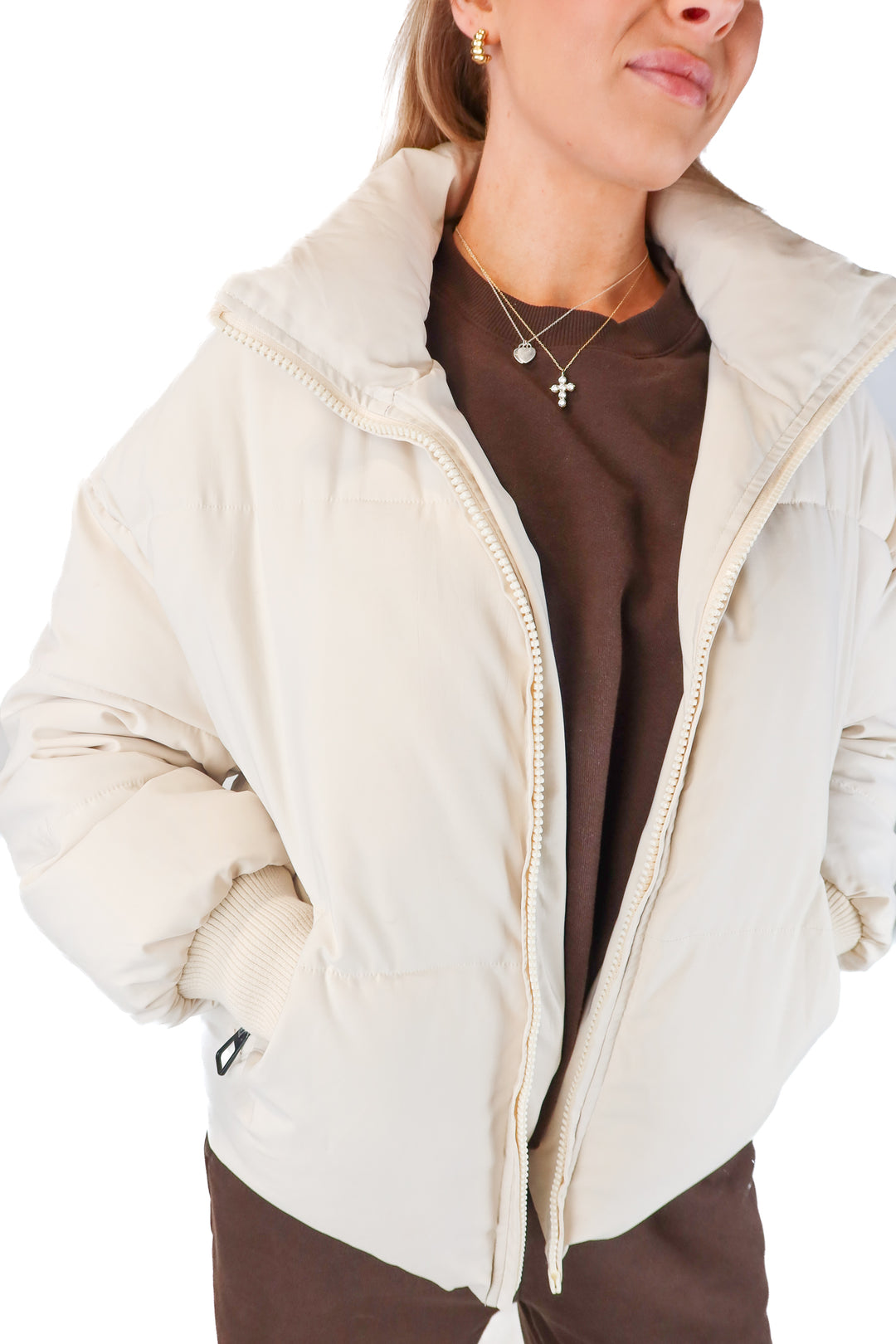 merokeety cream puffer jacket (S; retail $71)
