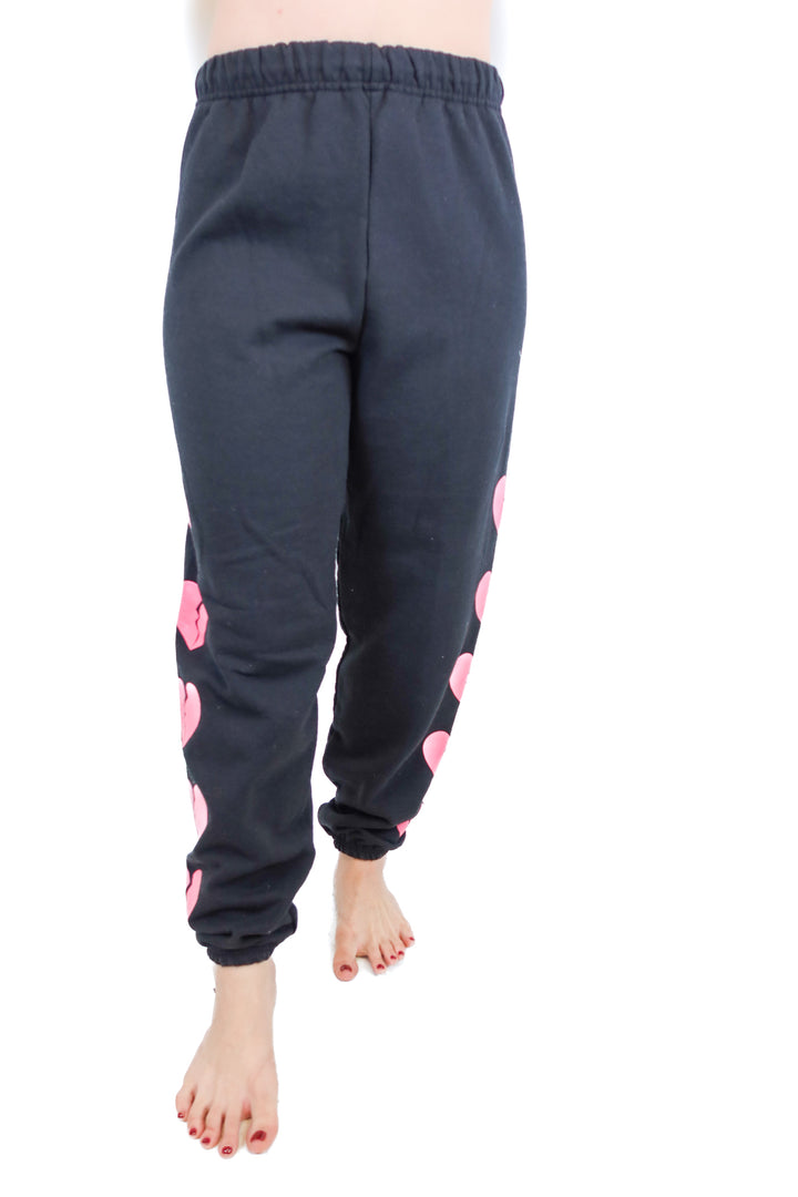 myrrhe black broken heart sweatpants (s; retail $158)