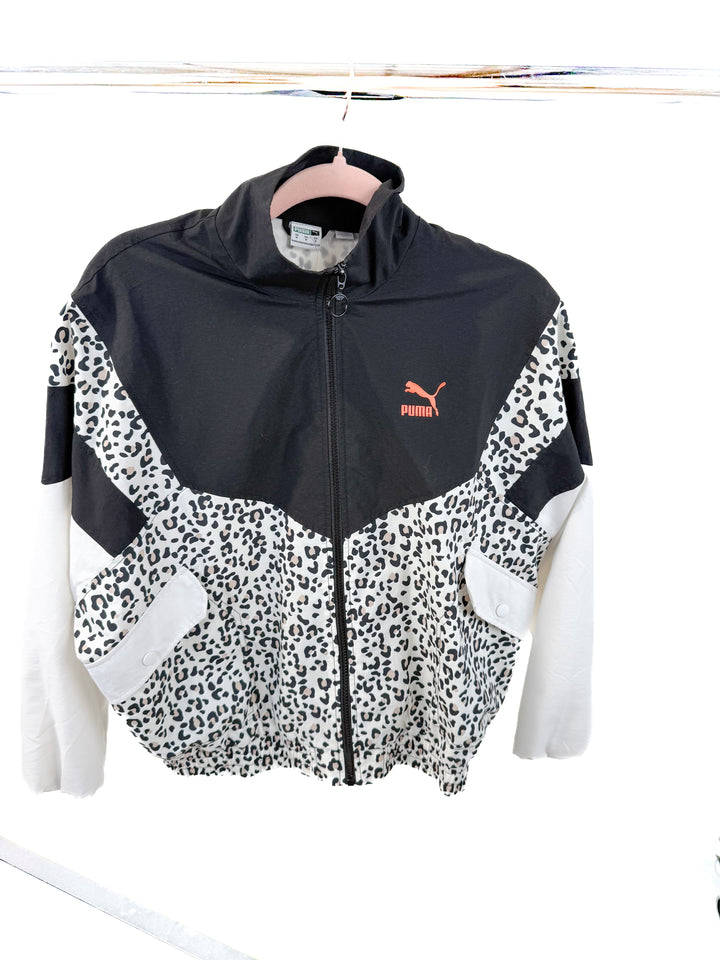 puma cheetah zip up jacket (M)