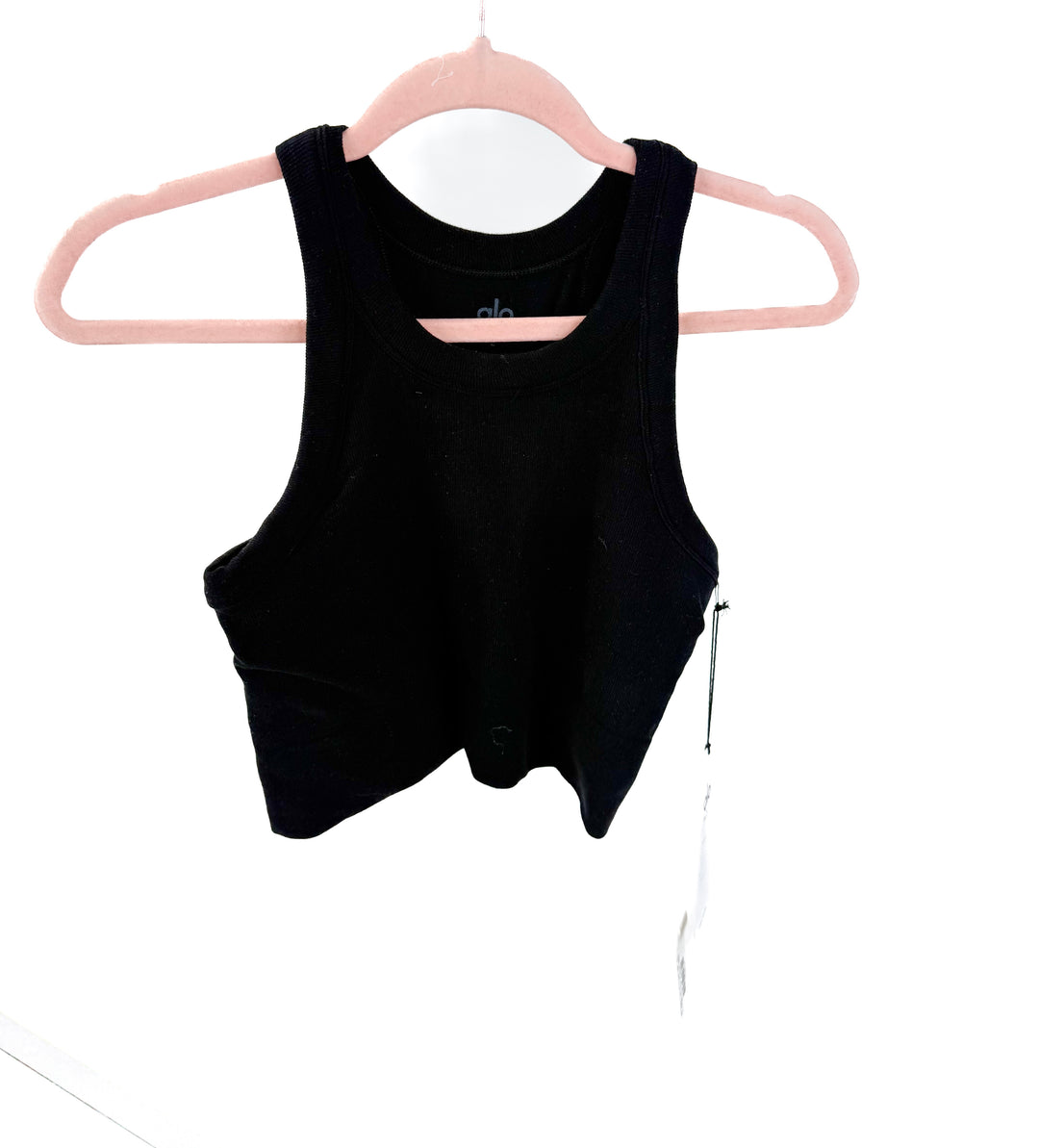 alo yoga black ribbed tank NWT (L; retail $68)