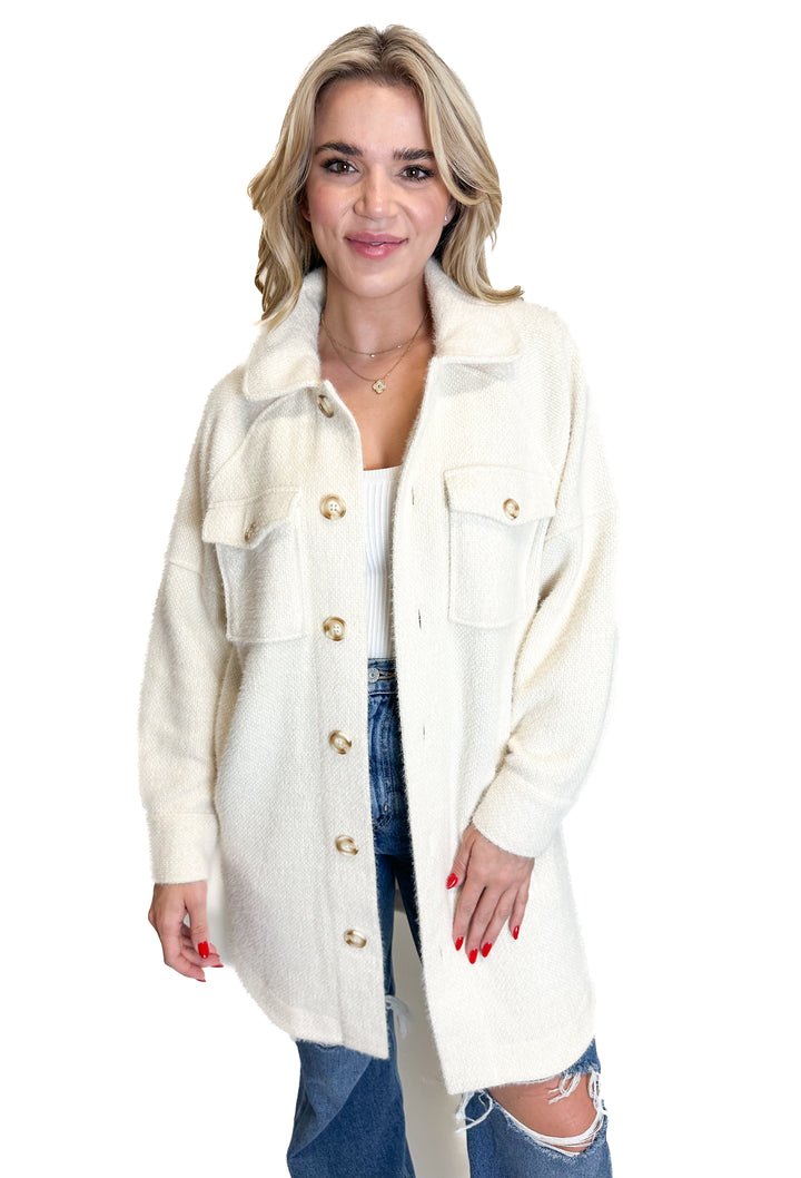 Calia Cream Knit Coat NWT (XS)