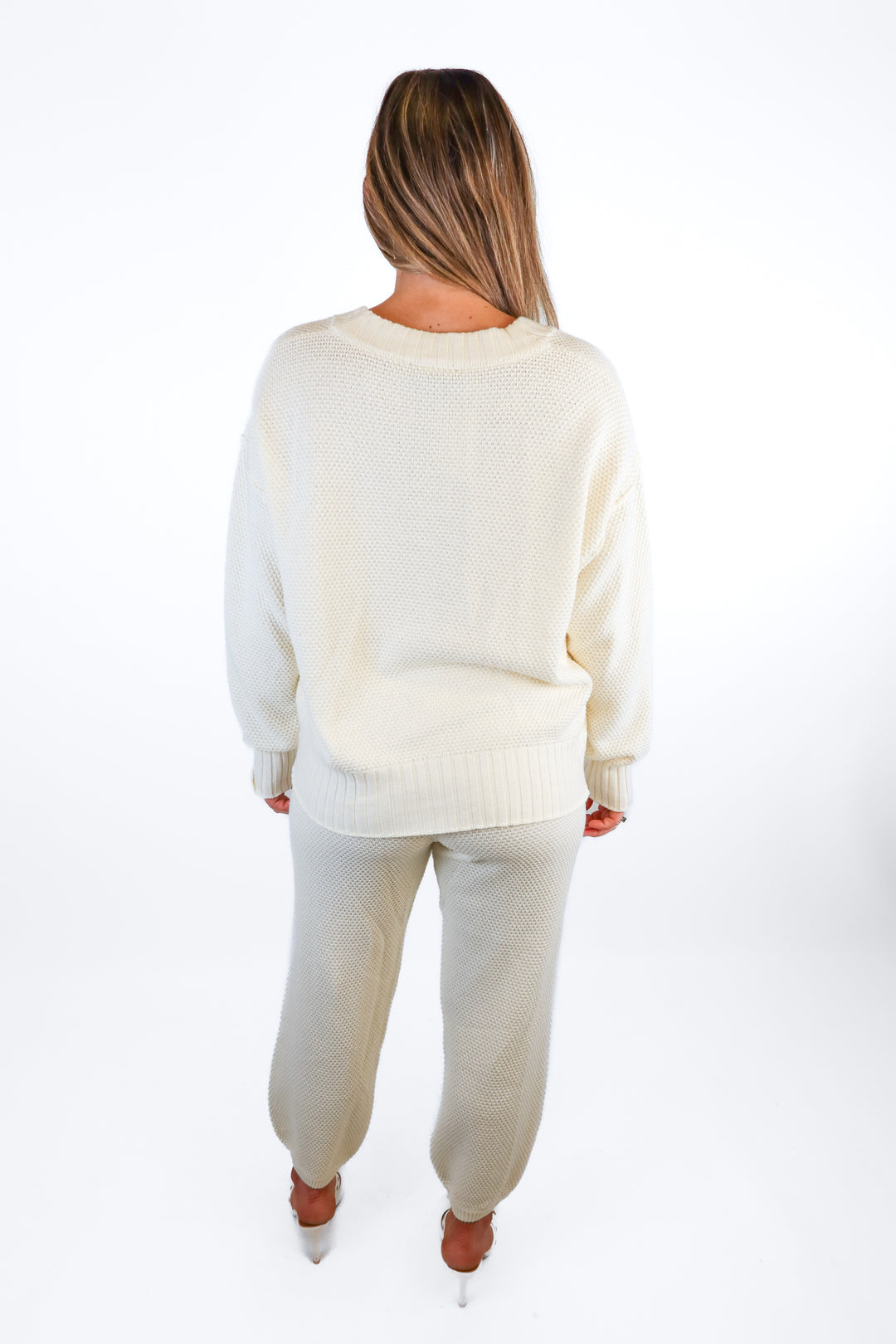 vici cream knitwear set (s)