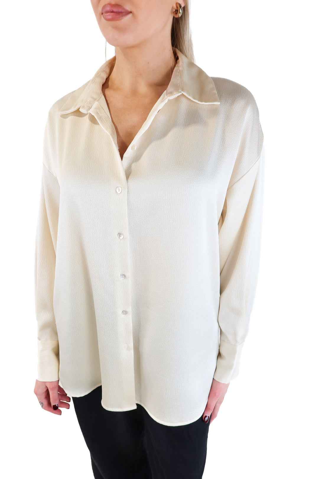 Esqualo Silky Cream Blouse (8; retail $100)