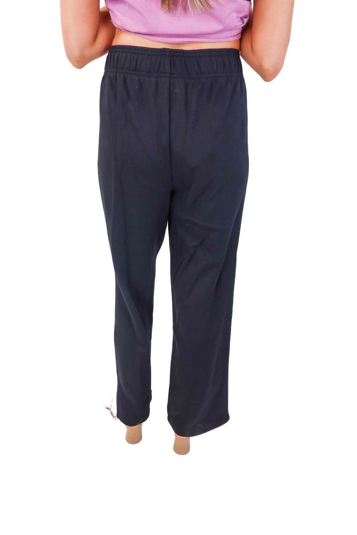 fabletics black w/ white stripe sweatpants NWT (xs; retail $74.95)