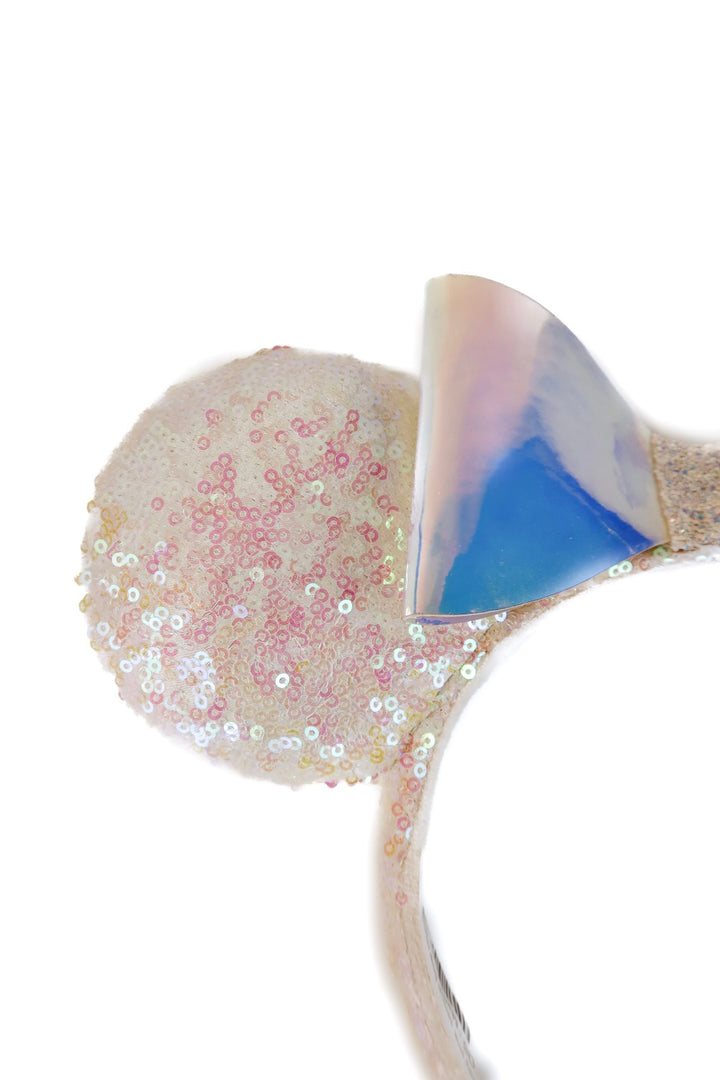 Official disney iridescent sequin bow minnie ears