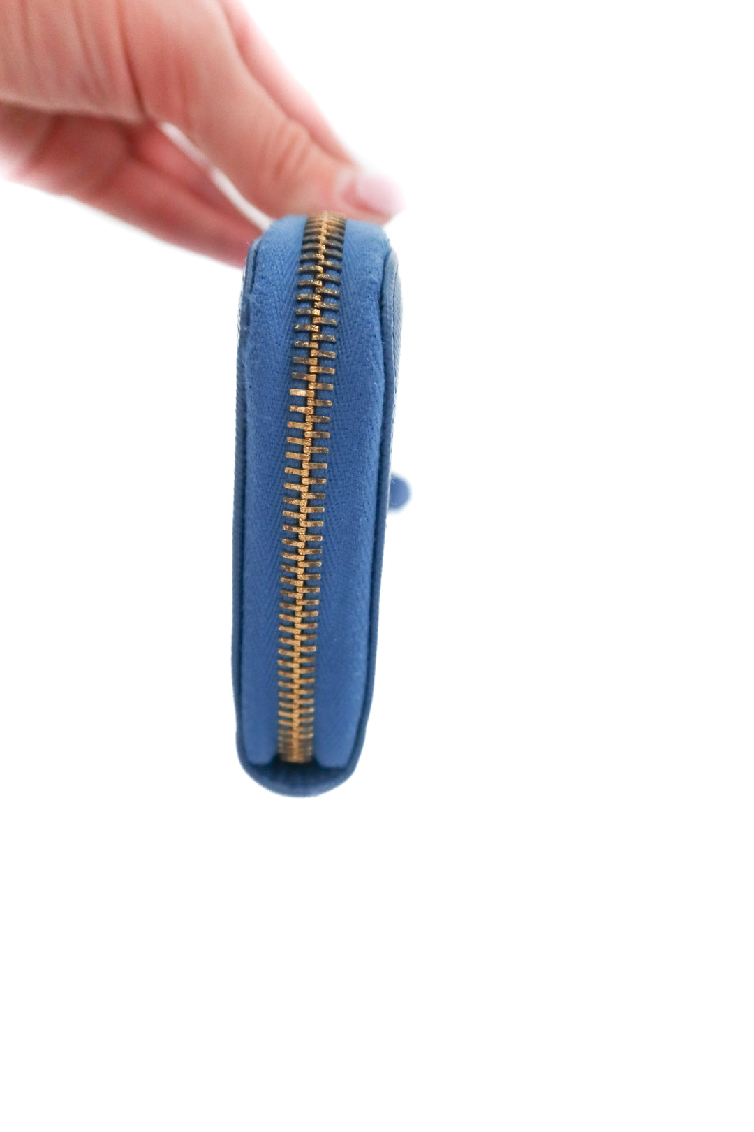 Prada Blue Zip Around Safiano Wallet (retail $695)