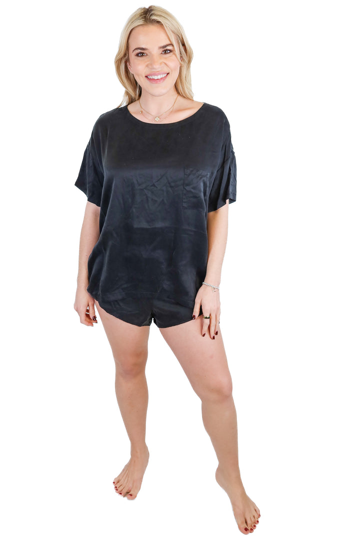 lunya black lounge set (xs/s)