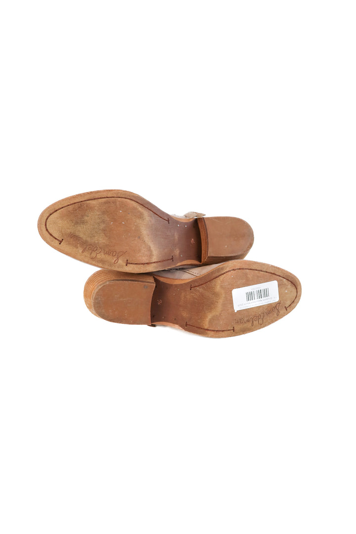 Sam Edelman taupe leather booties (7.5)