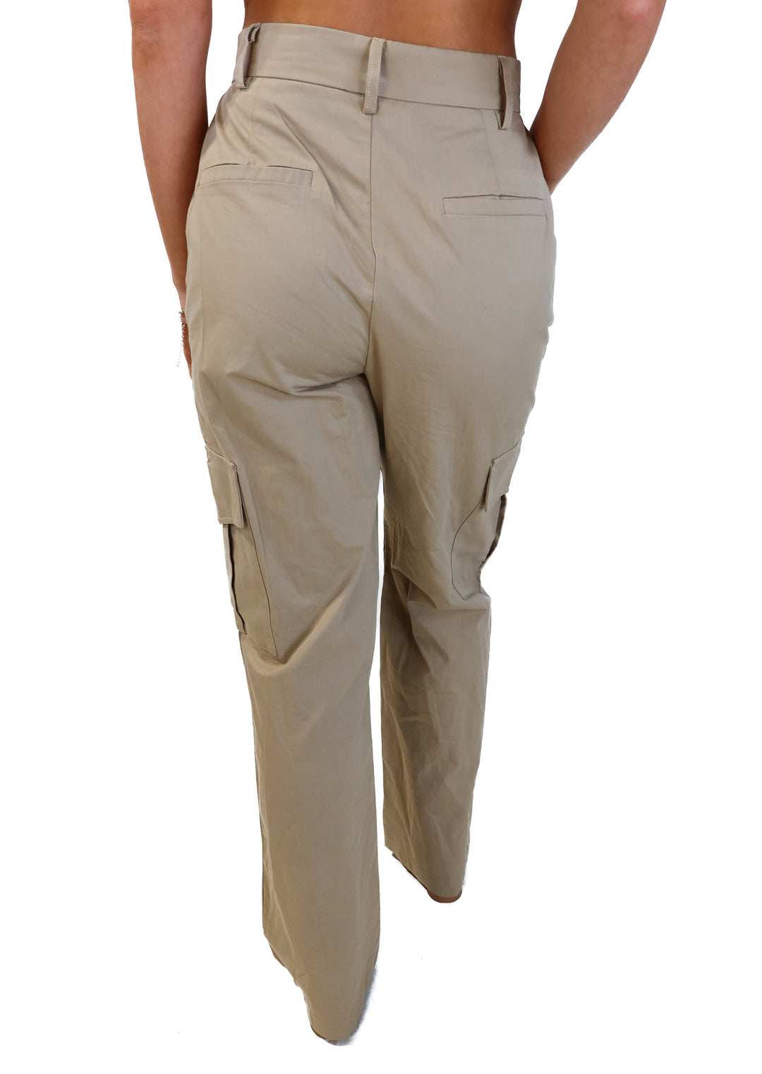 Showpo taupe cargo pants NWT (4; retail $69.95)