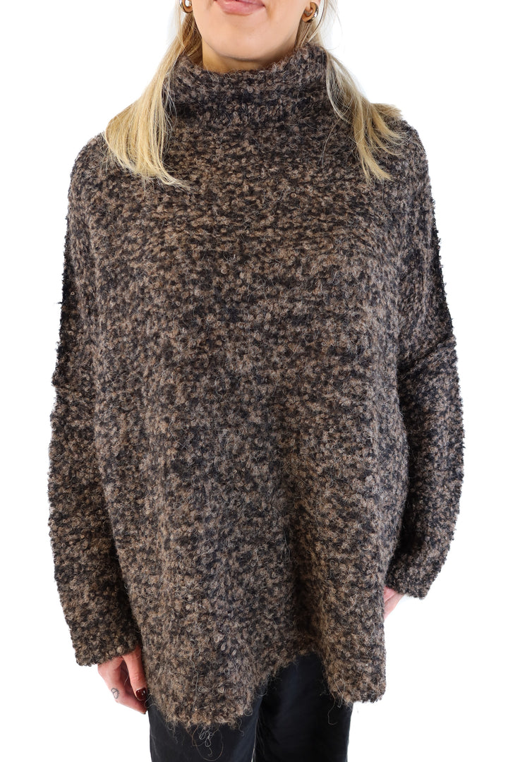 Free People Brown/Black Sweater (M; retail $128)