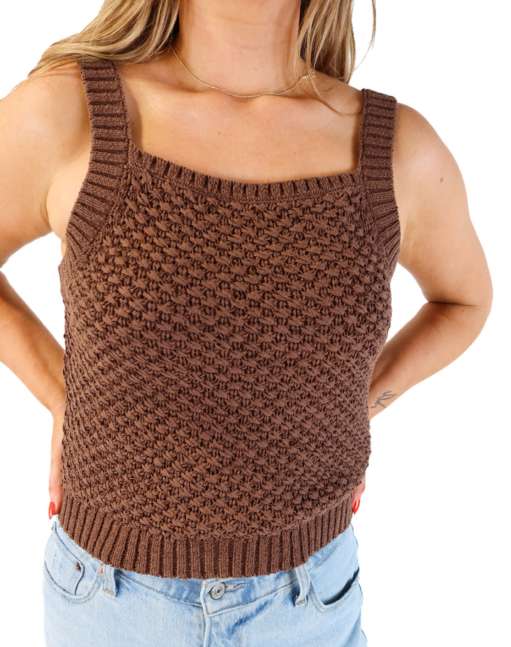 J.crew brown knit tank (M; retail $69.50)