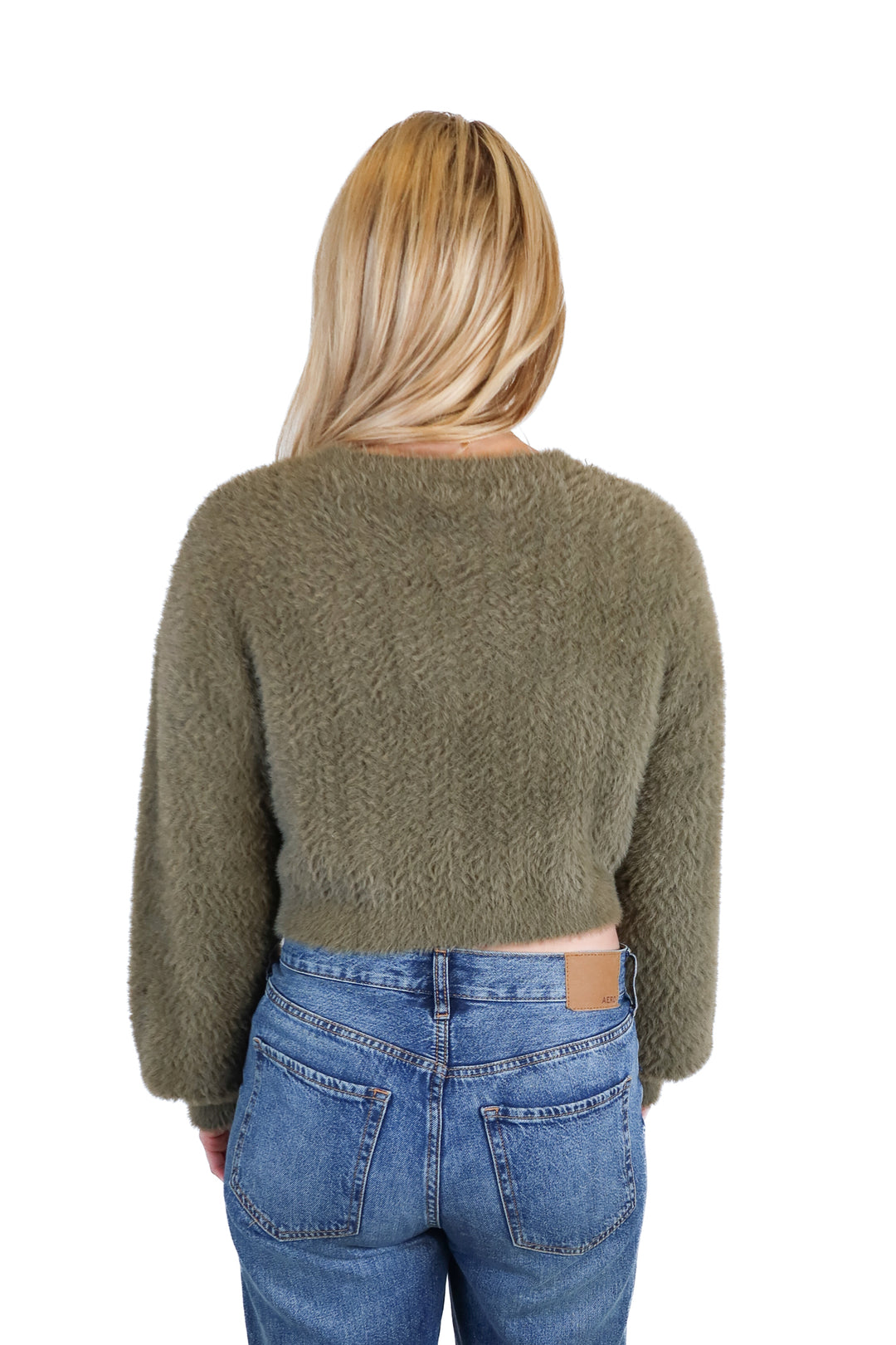 Fab'rik olive green fuzzy sweater NWT (M; $92)