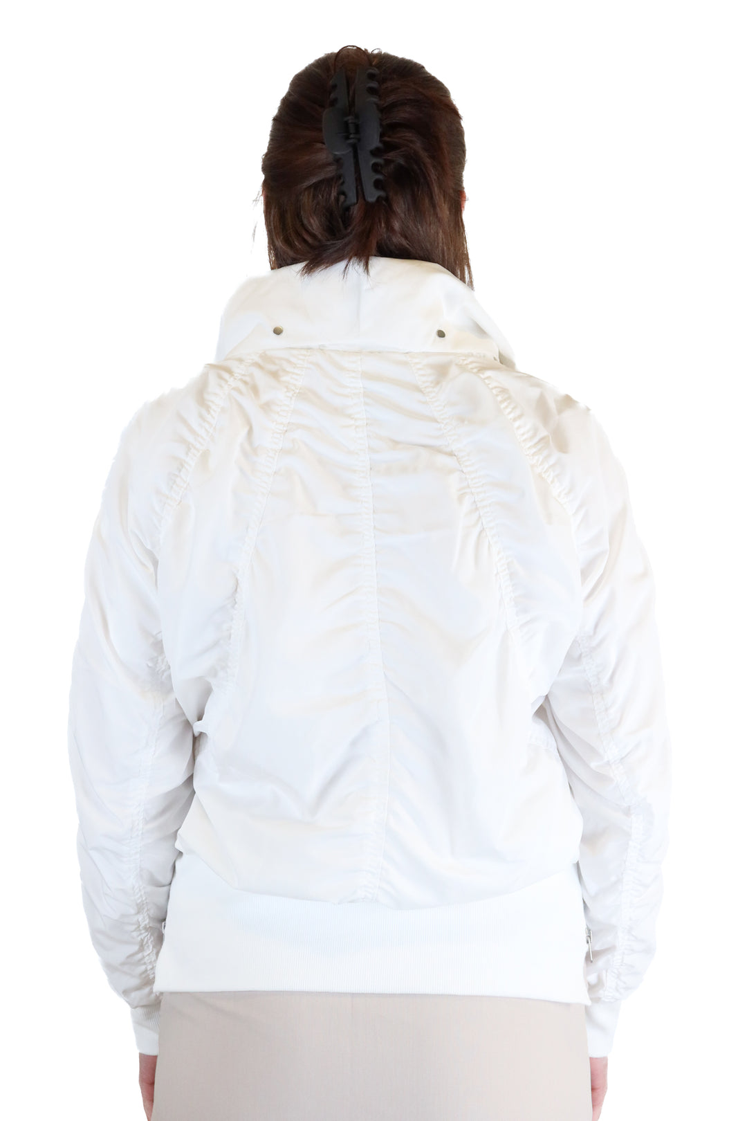 athleta white bomber jacket  NWT (M; retail $159)