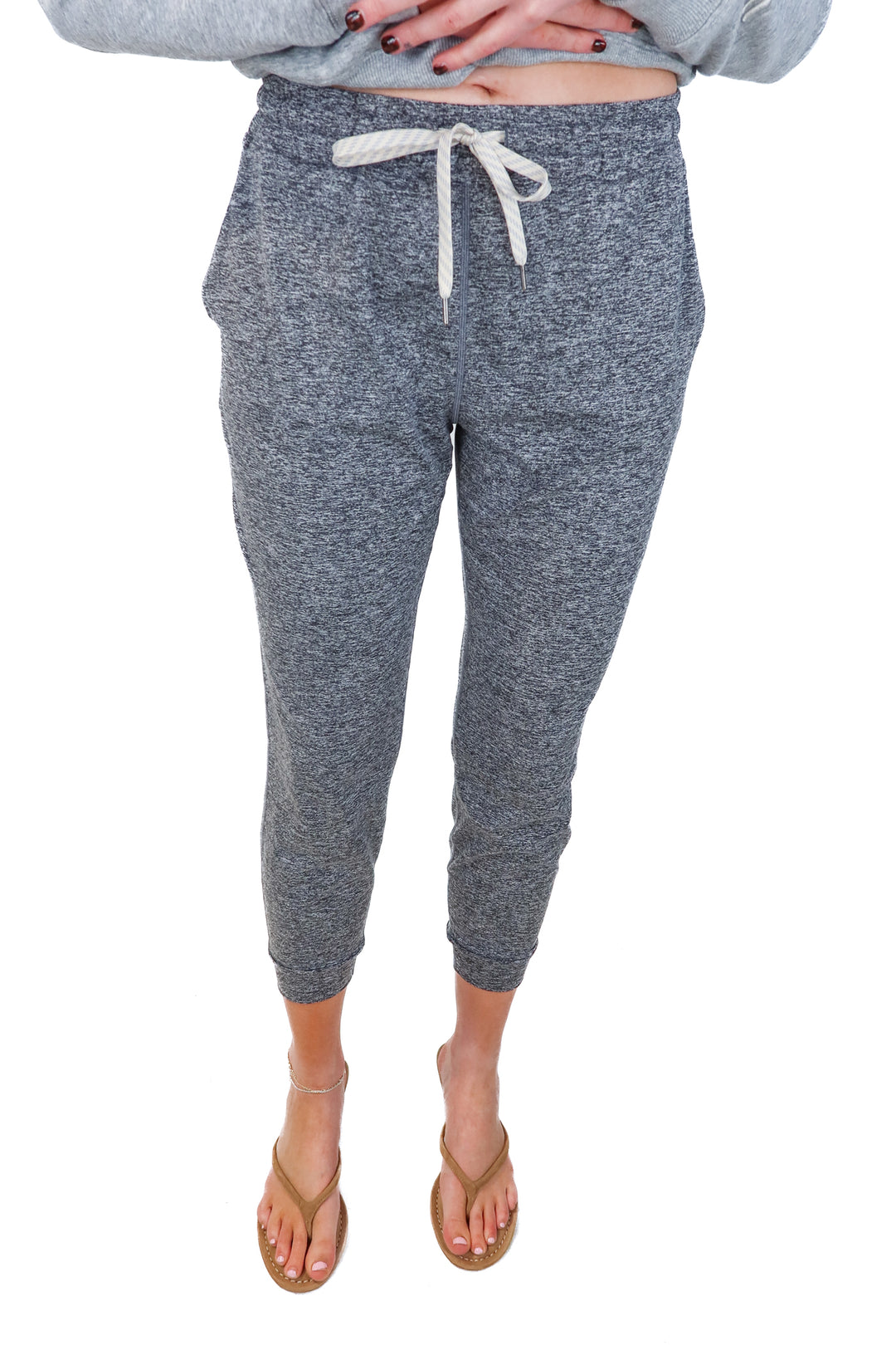 vuori heathered grey joggers (m)