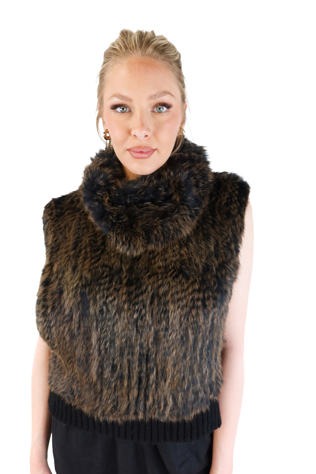 Love Token Rabbit Fur Pullover NWT (S; retail $218)