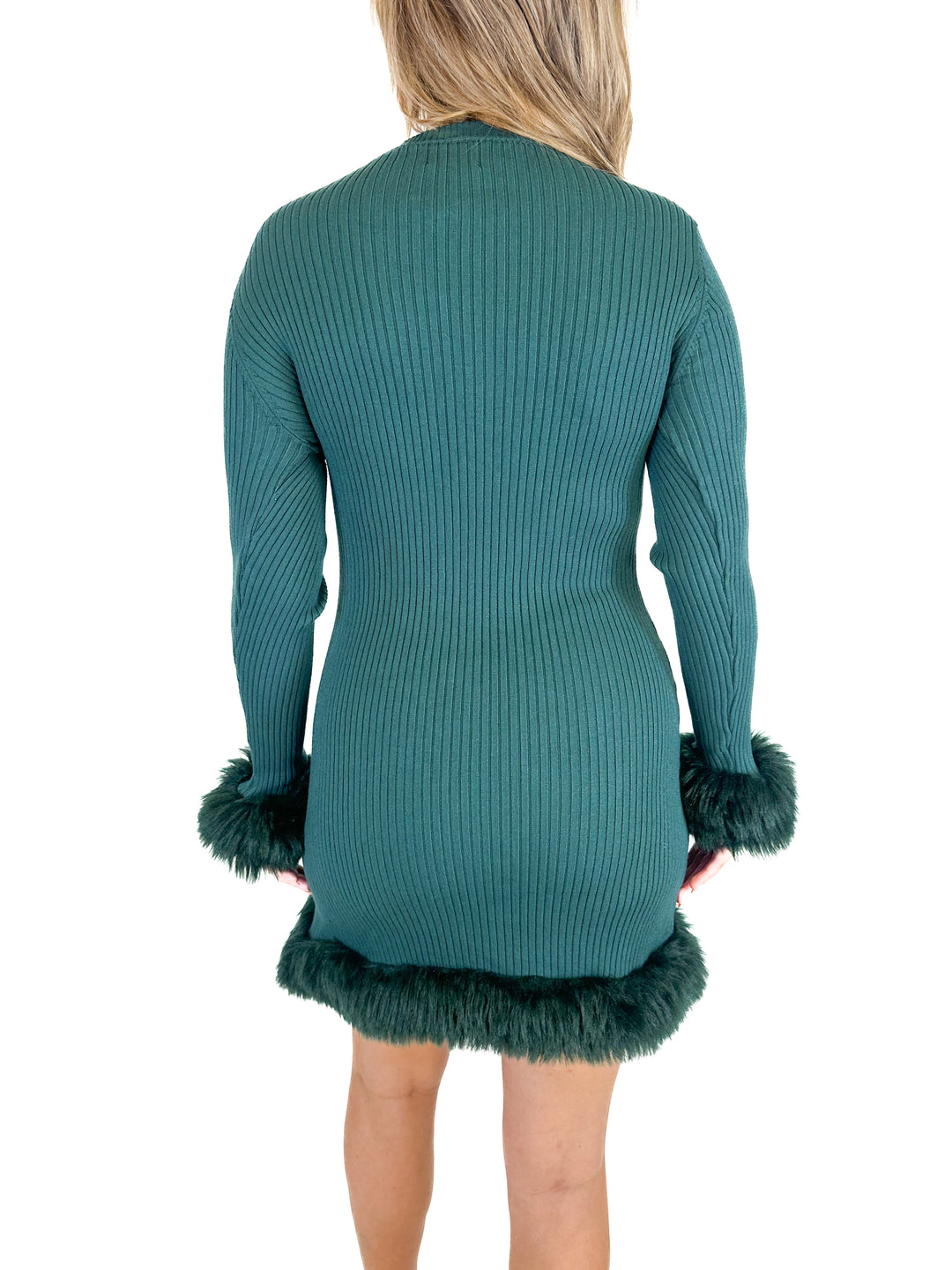 Show Me Your Mumu Emerald Green Ribbed Dress (L)