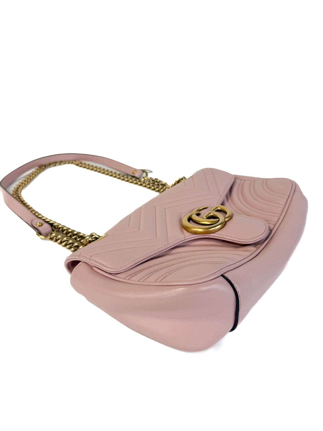 Gucci Calfskin Matelasse Small GG Marmont Shoulder Bag (retail $2,600)
