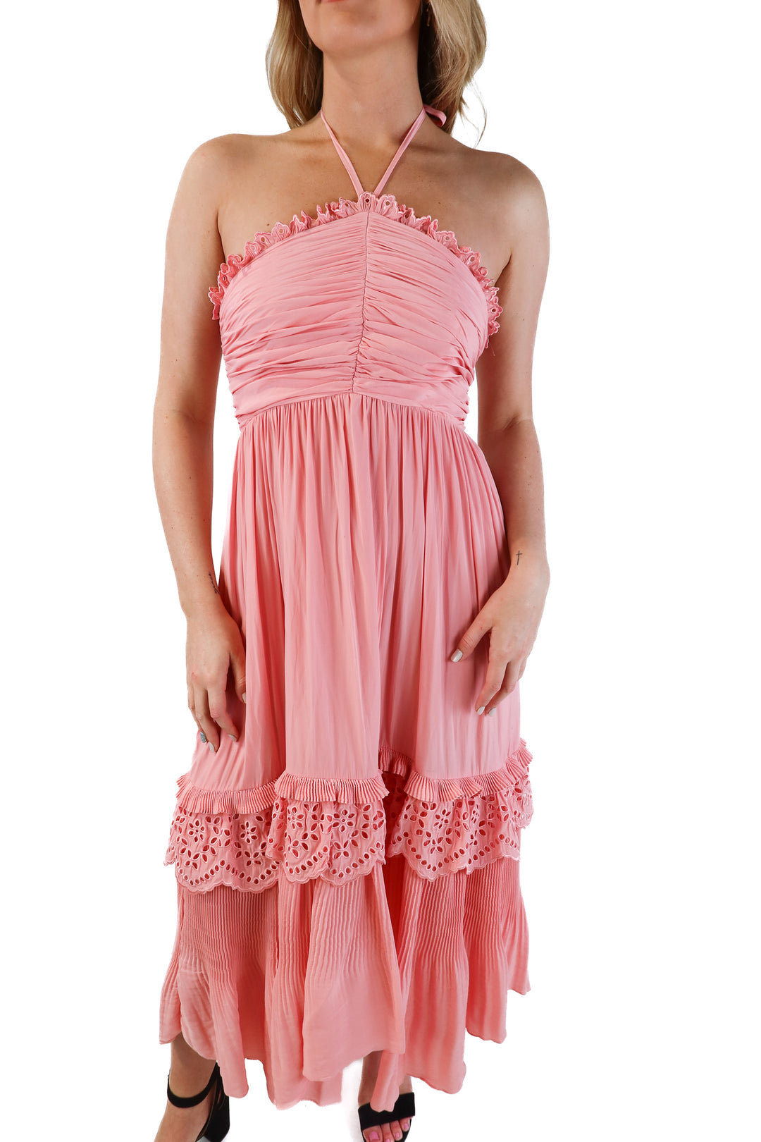 Ramy Brook Pink Midi Dress (S; retail $545)