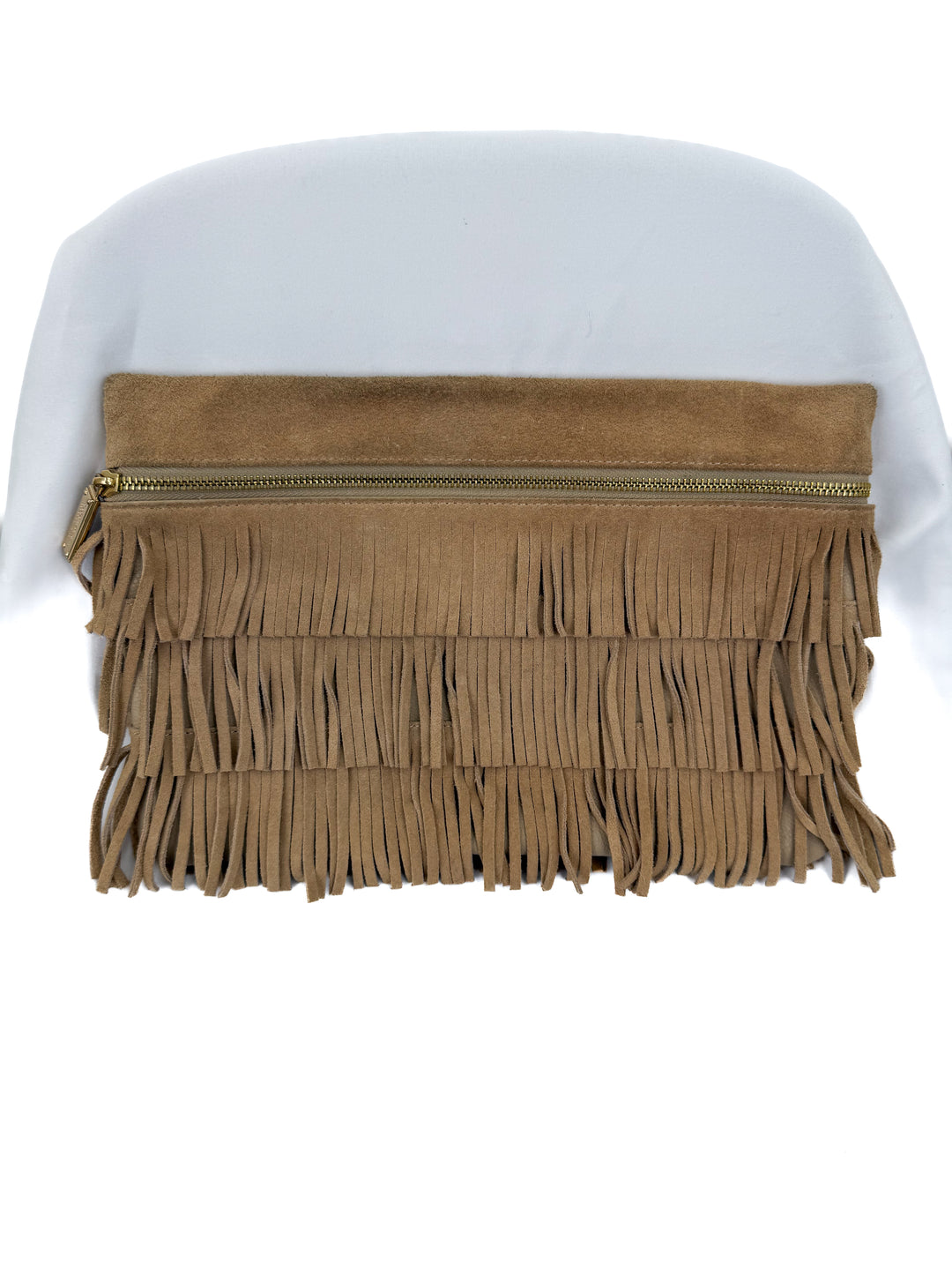 BCBG Max Azria Suede Fringe Clutch