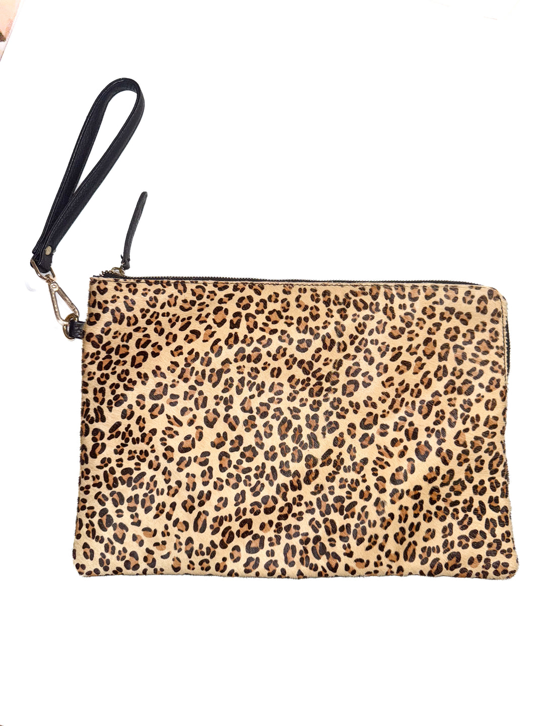 street level large leopard wristlet NWOT