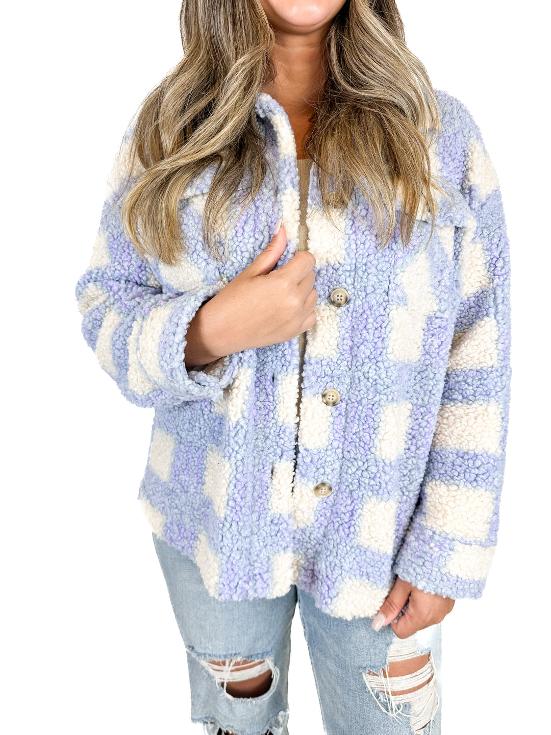 THML Sherpa Plaid Jacket (M)