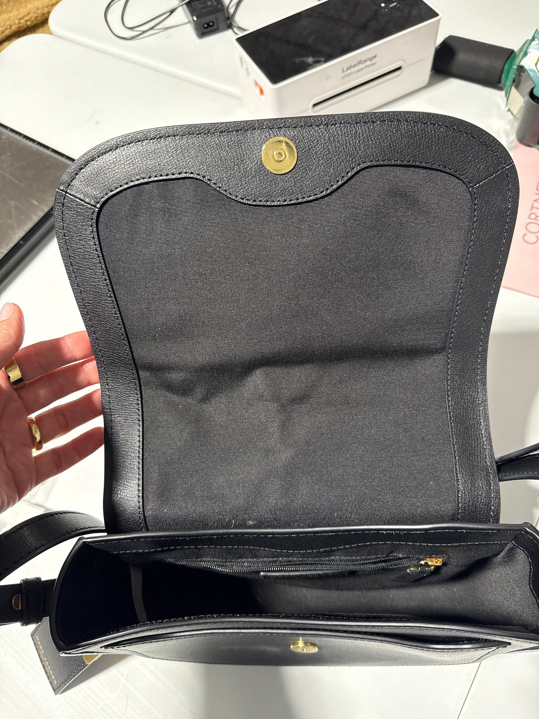 SOLD: Marc Jacobs Black Leather Rider Bag NWOT (retail, $325)