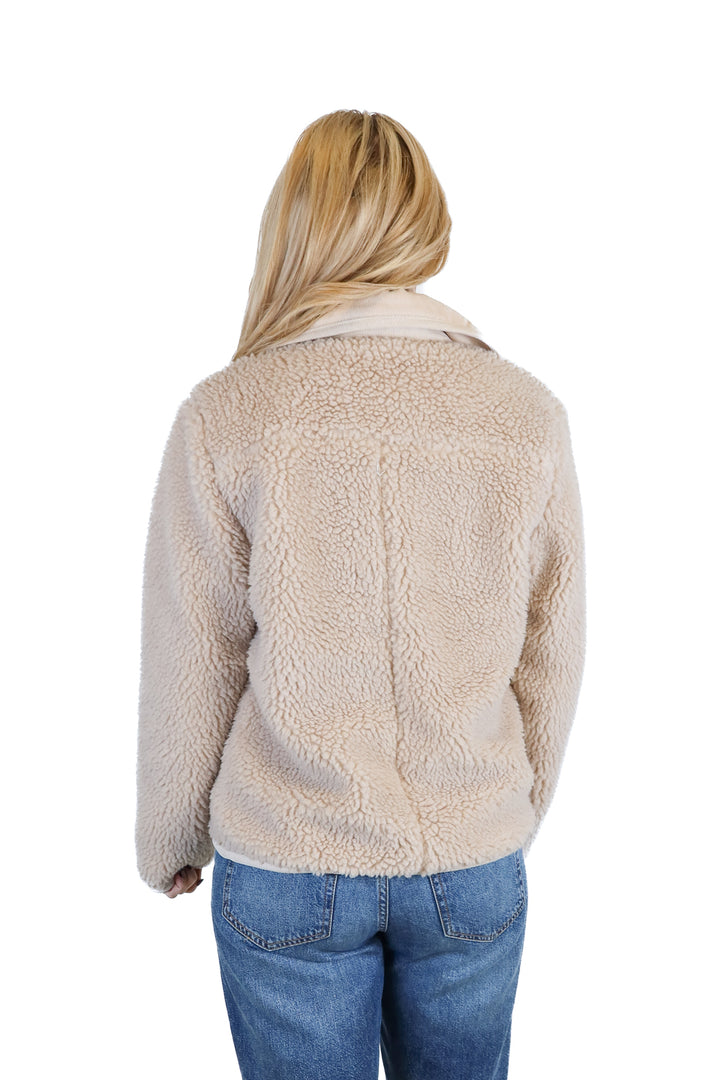 Alex Mill beige pocket front shacket (S; retail $275)